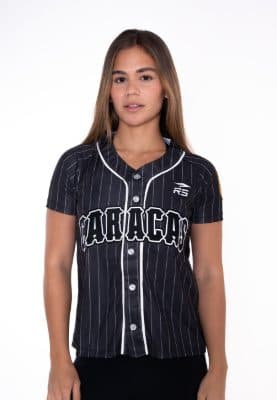 CAMISA OFICIAL VISITA DAMA LEONES DEL CARACAS -  NEGRO/BLANCO