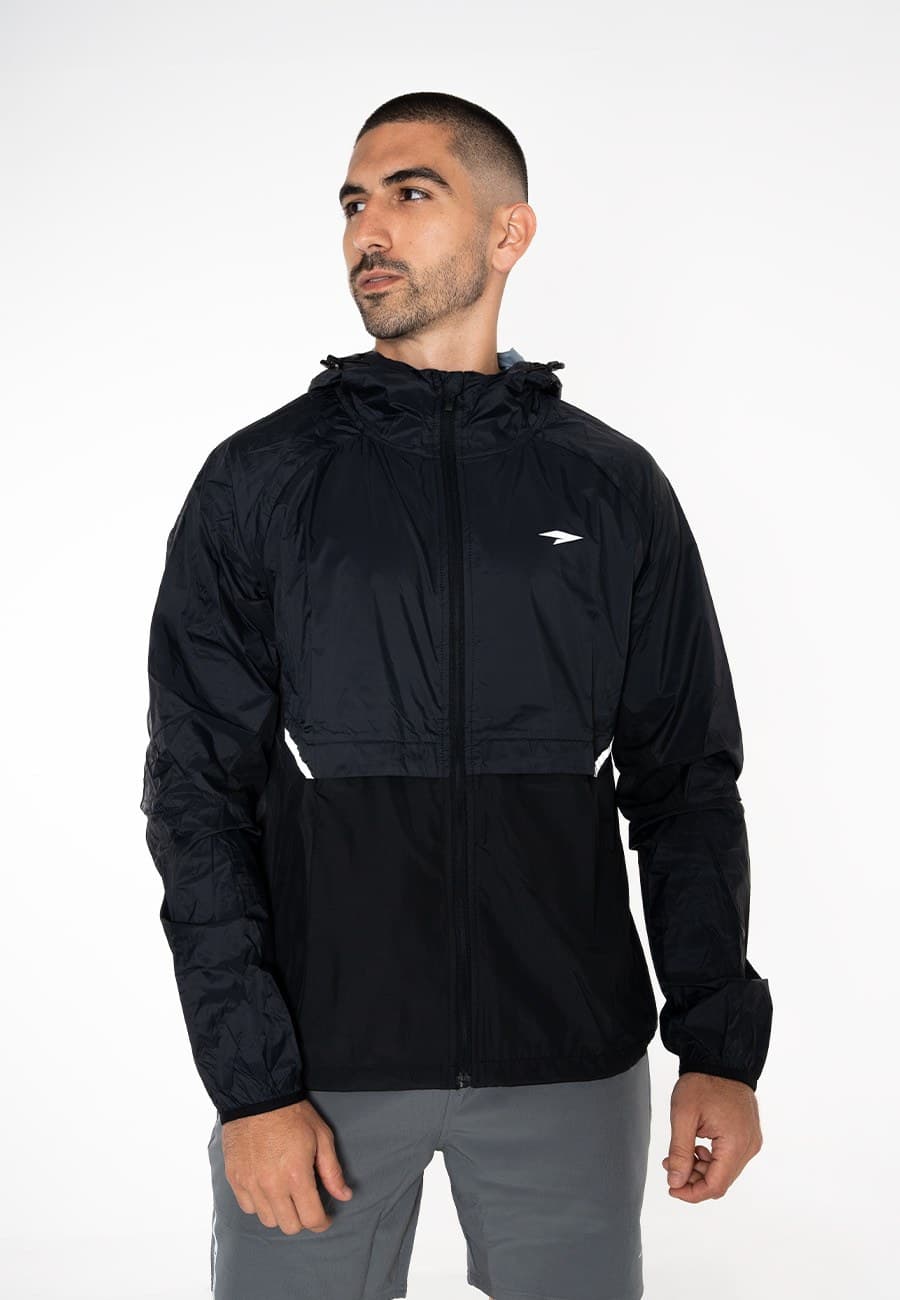 RUNNING JACKET MEN - BLACK - 1